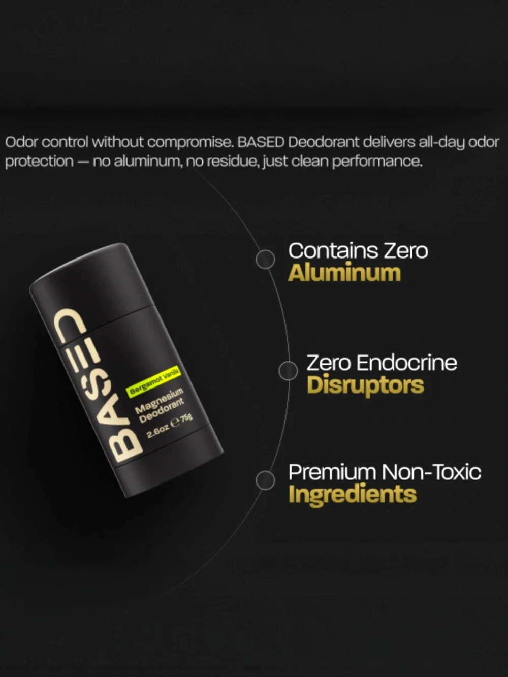 BASED Bodyworks Bergamot Vanilla Deodorant 2.6 oz New In Box